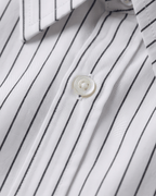 White Striped Cropped Shirt