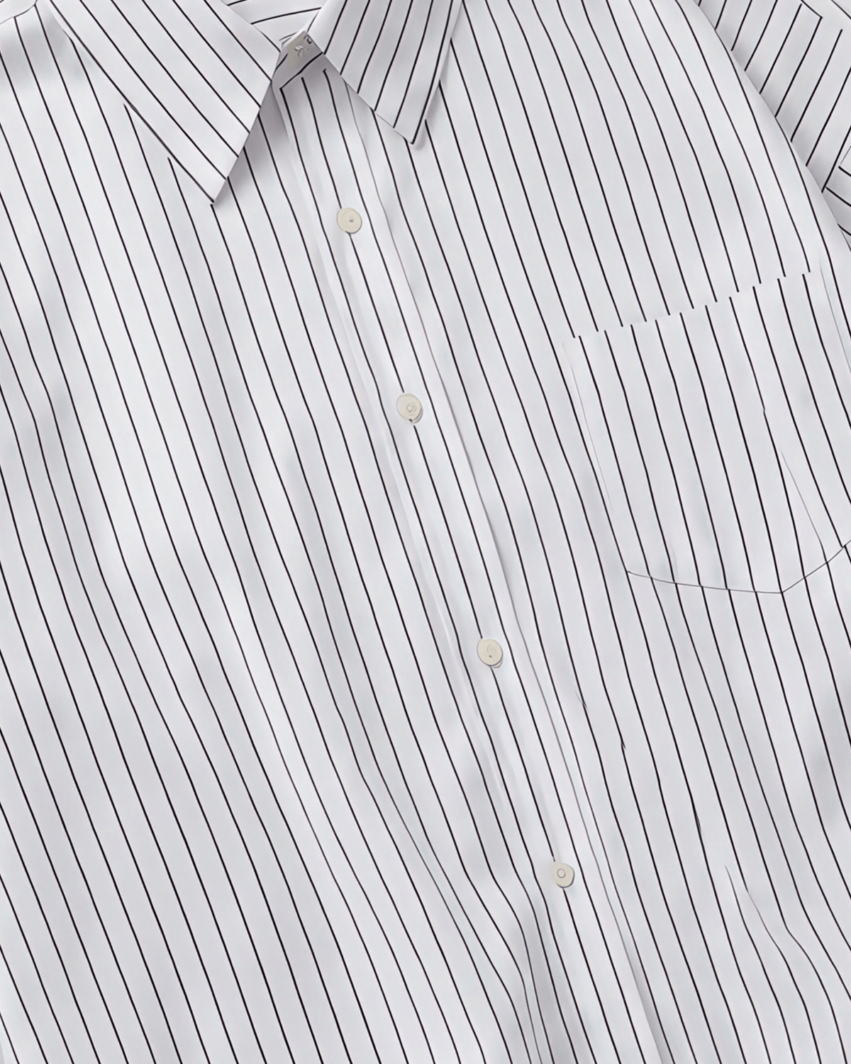 White Striped Cropped Shirt