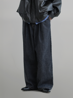 Wide Balloon Jeans black – Front view | wide-leg denim / relaxed denim | UNPROVEN