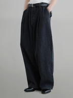 Wide Balloon Jeans off-white – Detail | wide-leg denim / relaxed denim | UNPROVEN