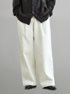 Wide Balloon Jeans off-white – Front view | wide-leg denim / relaxed denim | UNPROVEN