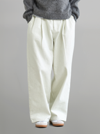 Wide Balloon Jeans off-white – Detail | wide-leg denim / relaxed denim | UNPROVEN