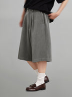 Wide Leg Bermuda Shorts black – Detail | relaxed shorts / wide-leg shorts | UNPROVEN