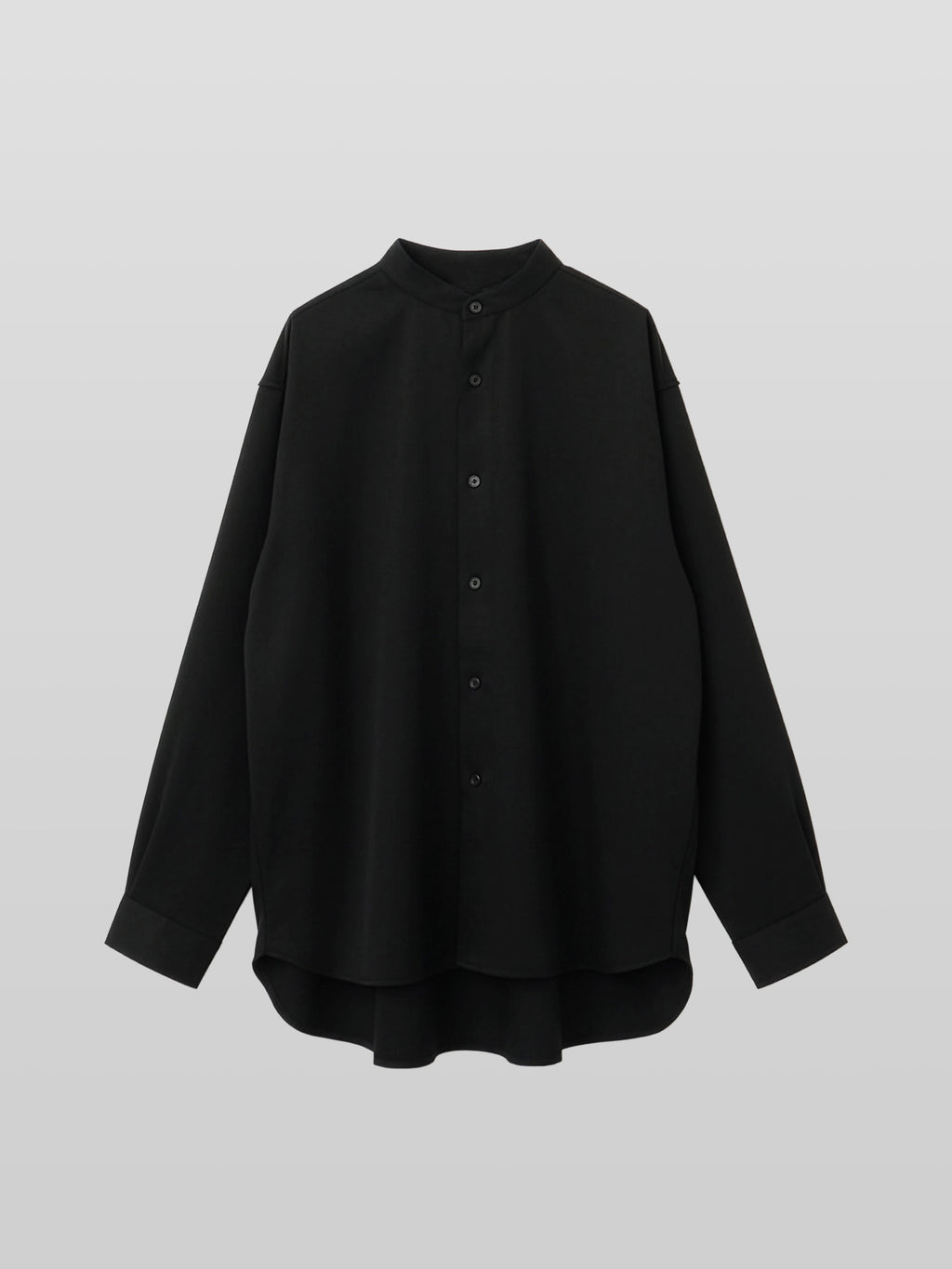 Wool-Like Collarless Shirt