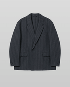 Wool-Like Striped Blazer
