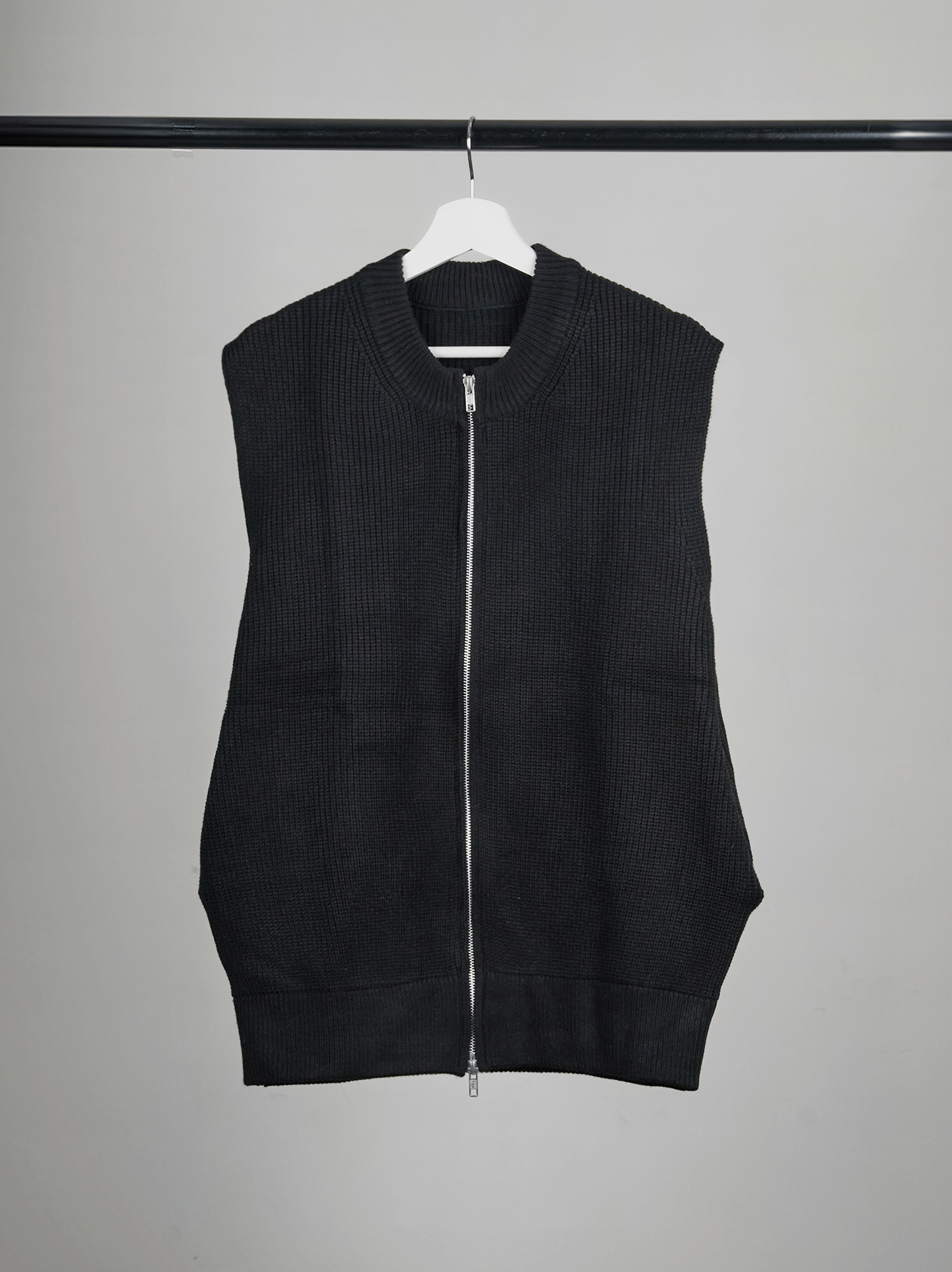 Zip-Up Knit Vest