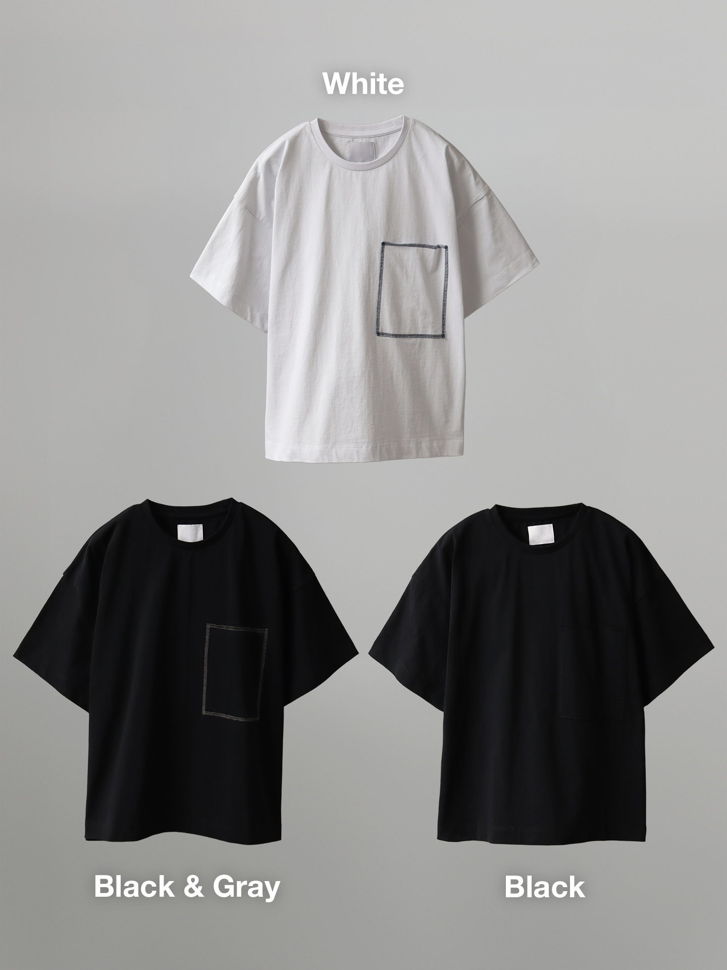 Chain-Stitched Pocket Tee