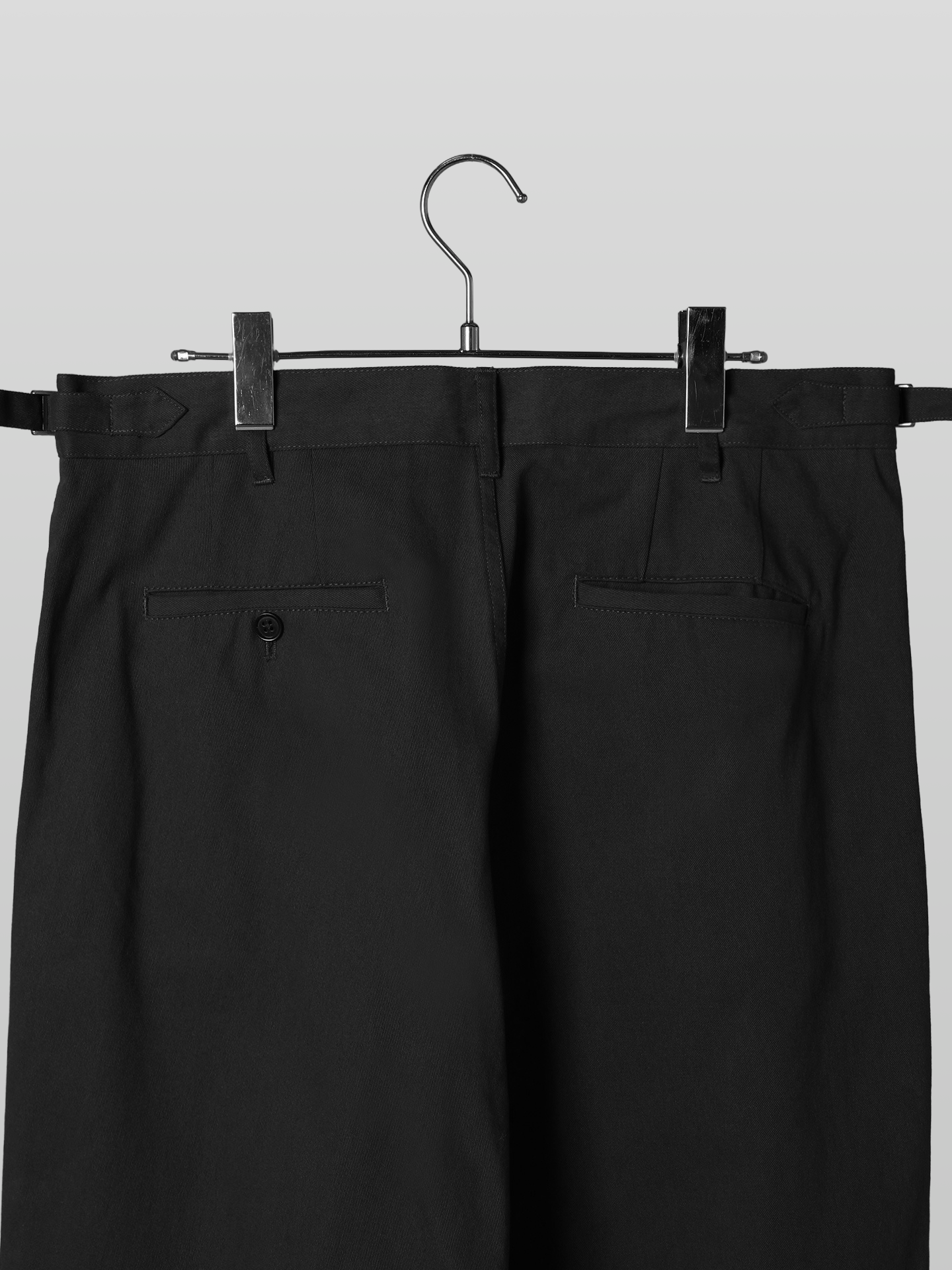 Twill Semi-Wide Straight Gurkha Pants