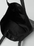 Leather Tote Black – Front view | clean essentials / minimalist | UNPROVEN