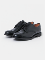 Sanders Military Derby Shoes 1128B Black front - cleanfit minimal - UNPROVEN