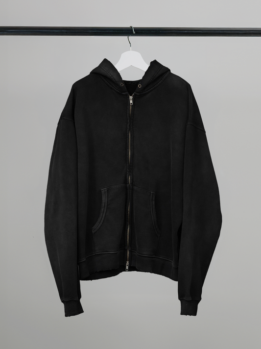 Washed Zip-Up Hoodie