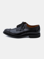 Sanders Military Derby Shoes 1128B Black front - cleanfit minimal - UNPROVEN