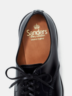 Sanders Military Derby Shoes 1128B Black front - cleanfit minimal - UNPROVEN