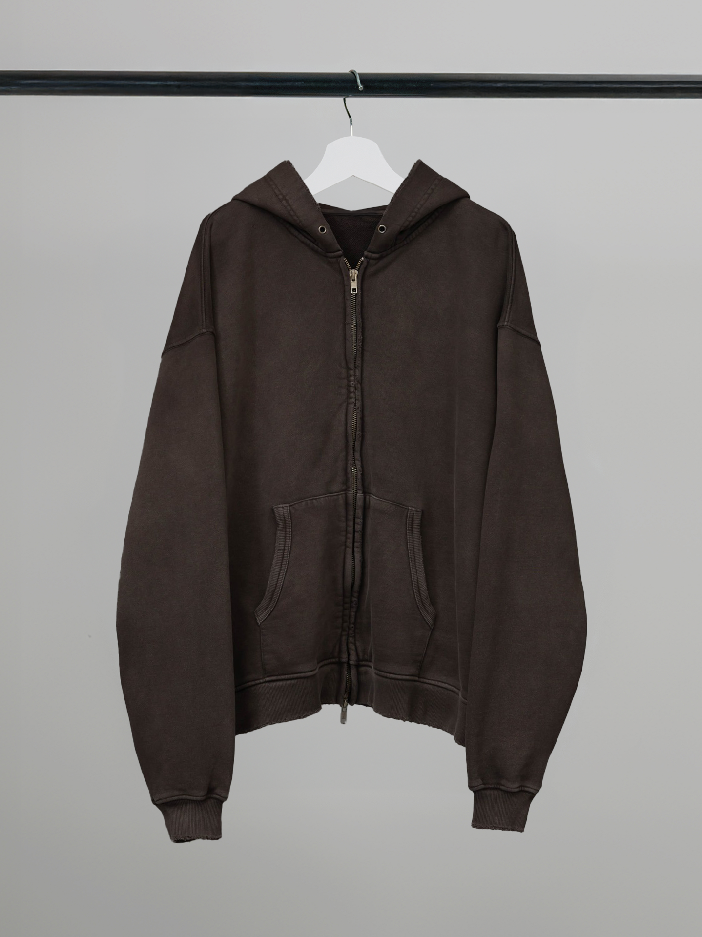 Washed Zip-Up Hoodie