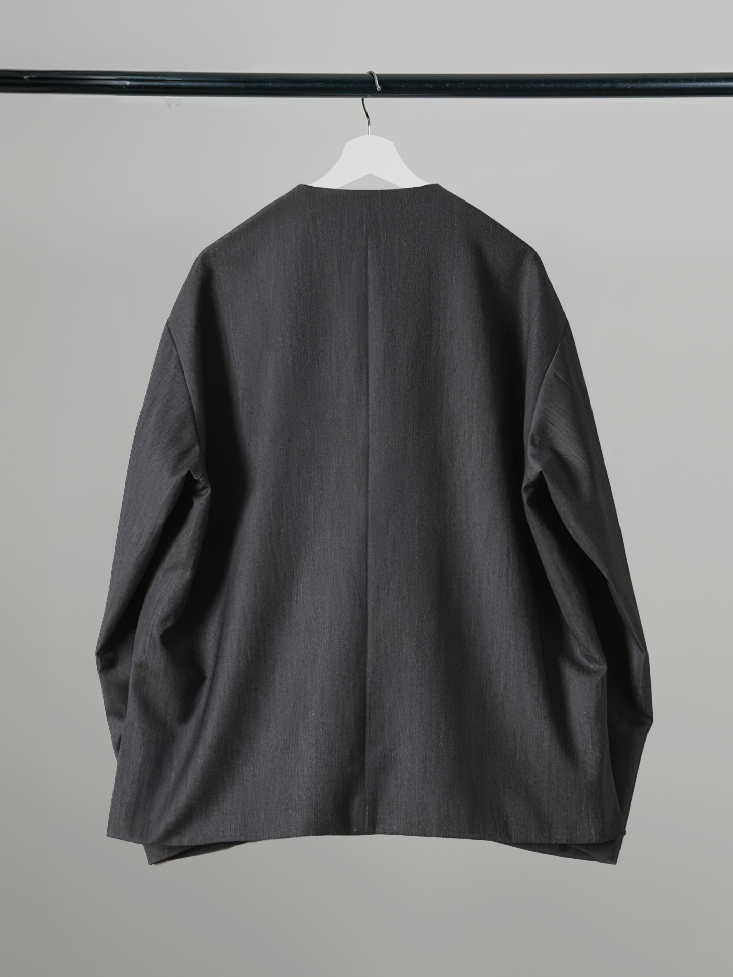 Collarless Zip Jacket