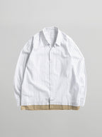 Double Layer Striped Shirt – Detail | relaxed tailoring / semi-wide fit | UNPROVEN