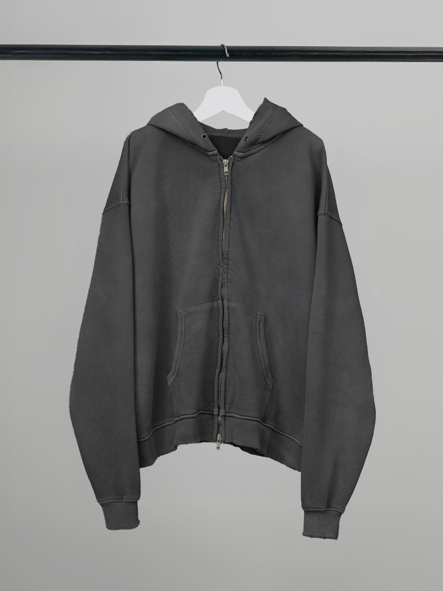 Washed Zip-Up Hoodie