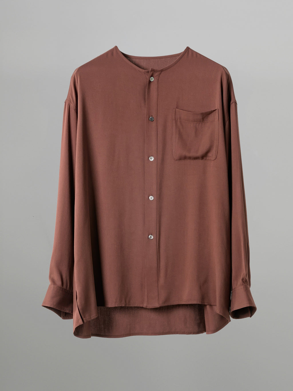 Loose-Fit Collarless Shirt