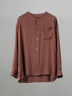 Loose-Fit Cropped Shirt light-blue – Detail | relaxed tailoring / semi-wide fit | UNPROVEN