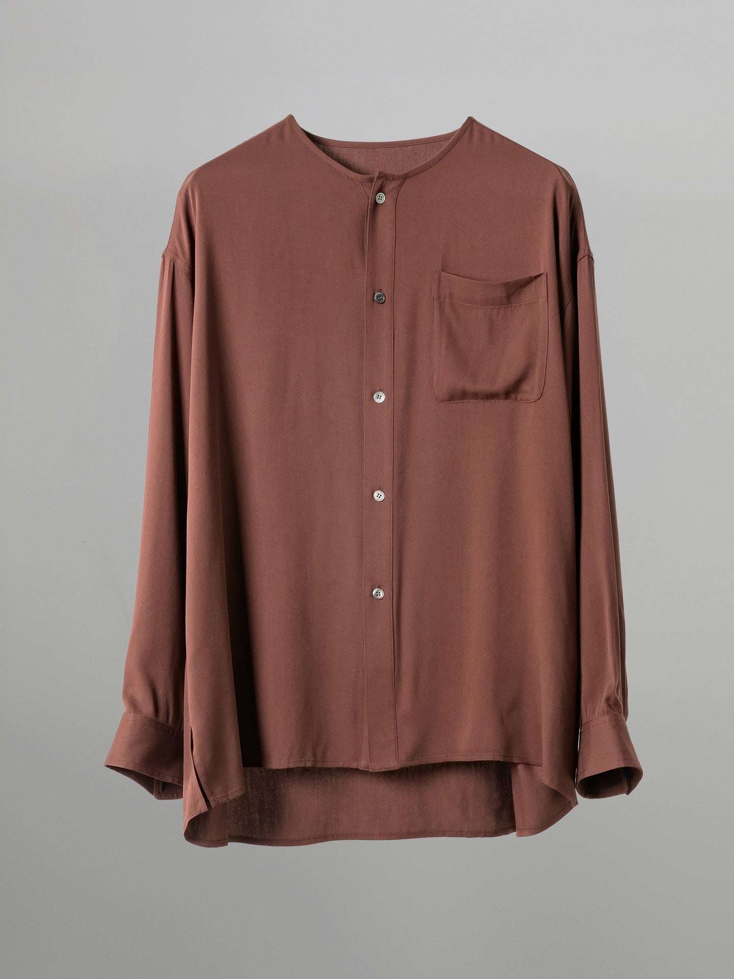 Loose-Fit Collarless Shirt
