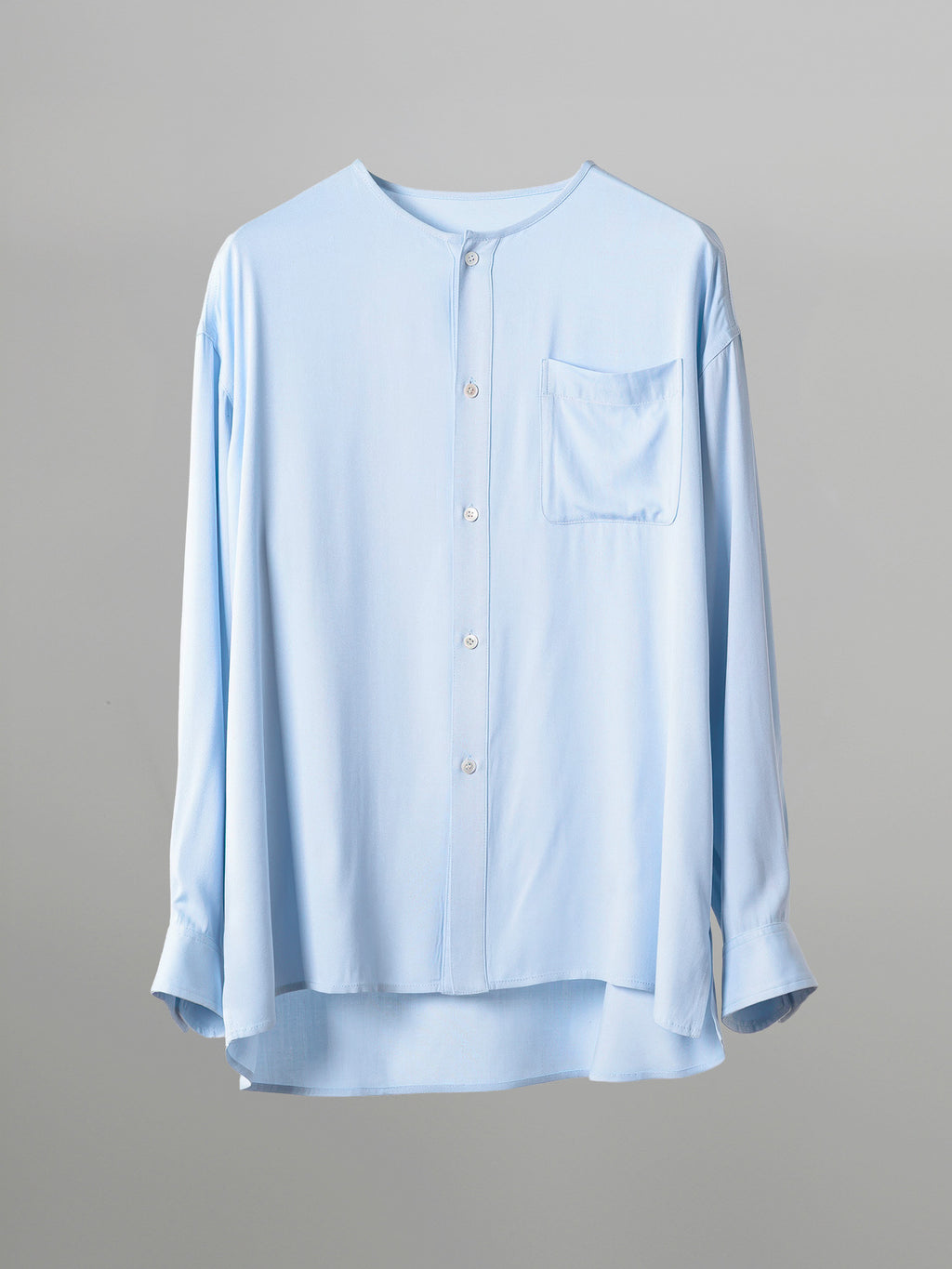 Loose-Fit Collarless Shirt