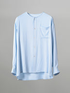 Loose-Fit Cropped Shirt brown – Detail | relaxed tailoring / semi-wide fit | UNPROVEN