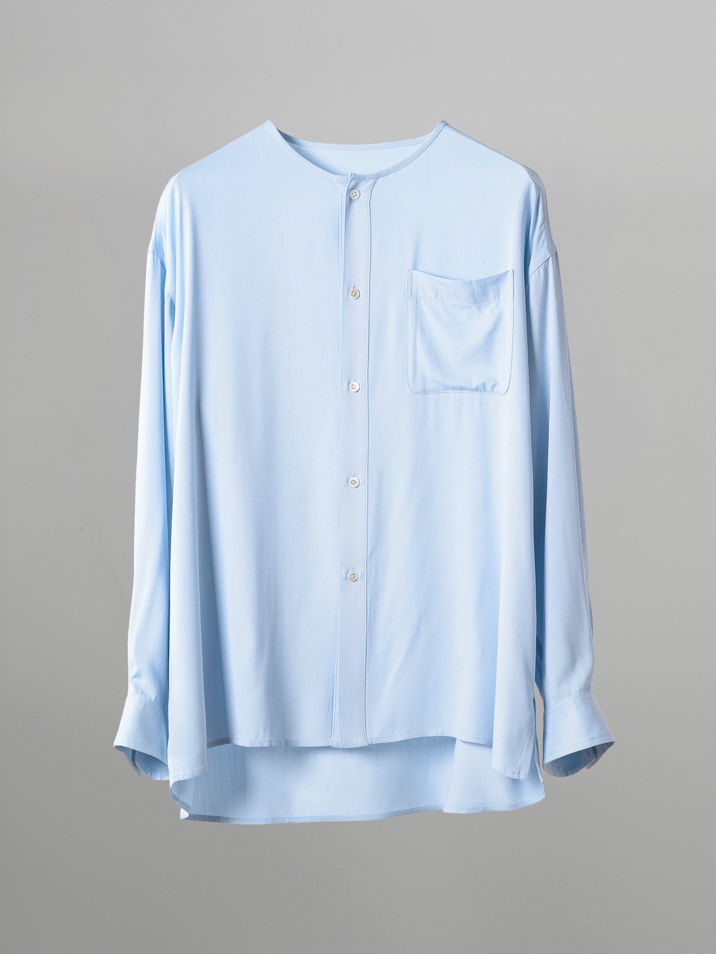 Loose-Fit Collarless Shirt