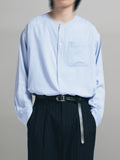Loose-Fit Collarless Shirt