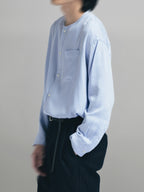 Loose-Fit Cropped Shirt brown – Detail | relaxed tailoring / semi-wide fit | UNPROVEN
