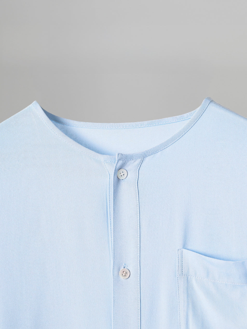 Loose-Fit Collarless Shirt