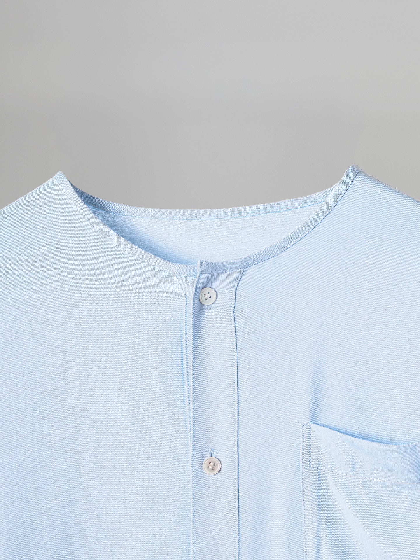 Loose-Fit Collarless Shirt