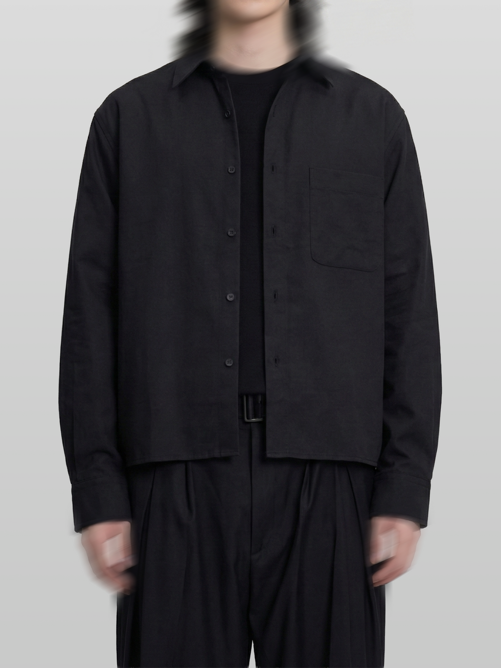 Loose-Fit Cropped Shirt