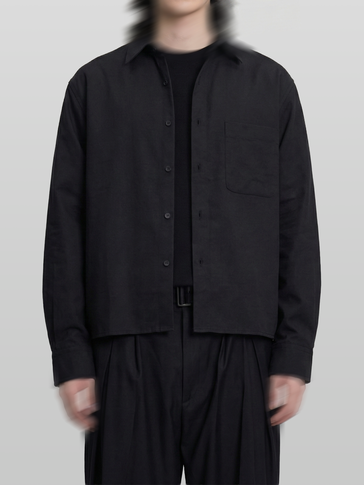 Loose-Fit Cropped Shirt