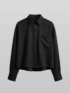 Loose-Fit Cropped Shirt – Detail | relaxed tailoring / semi-wide fit | UNPROVEN