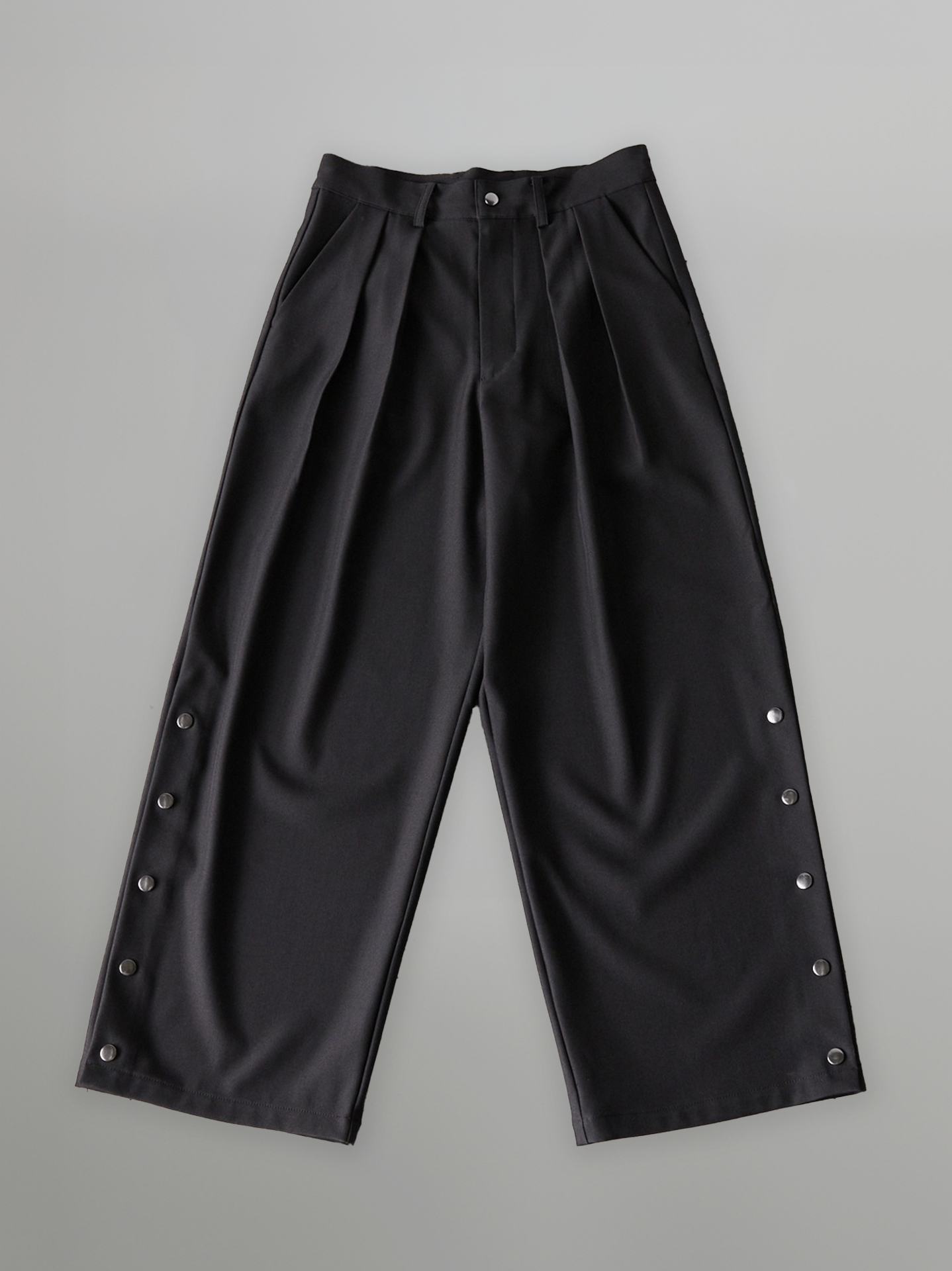 Side Button Wide Pants