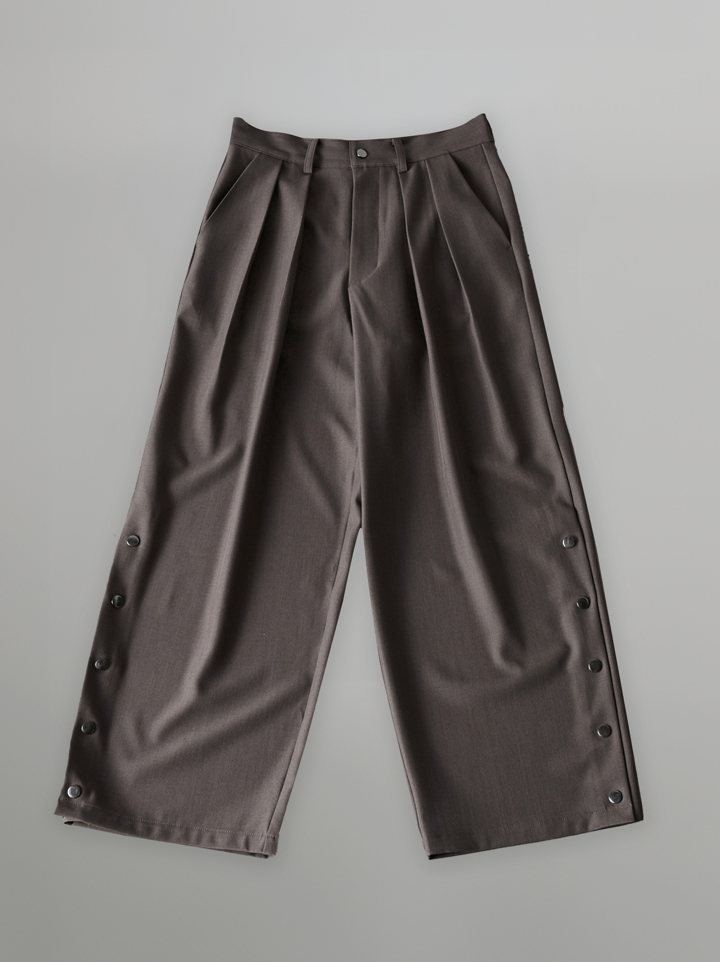 Side Button Wide Pants