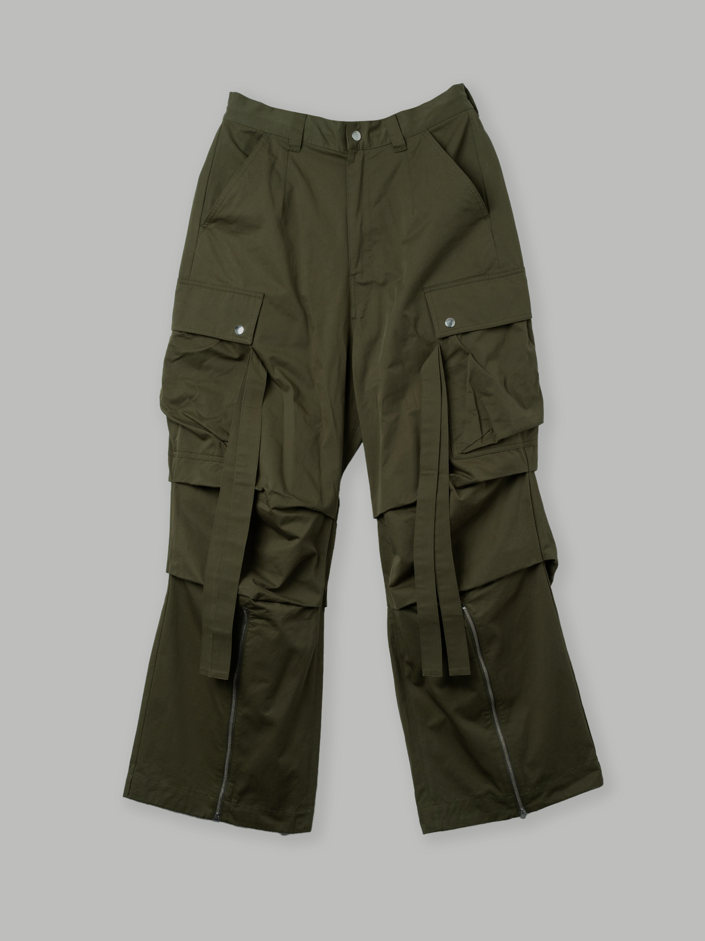 Wide Zip Cargo Pants