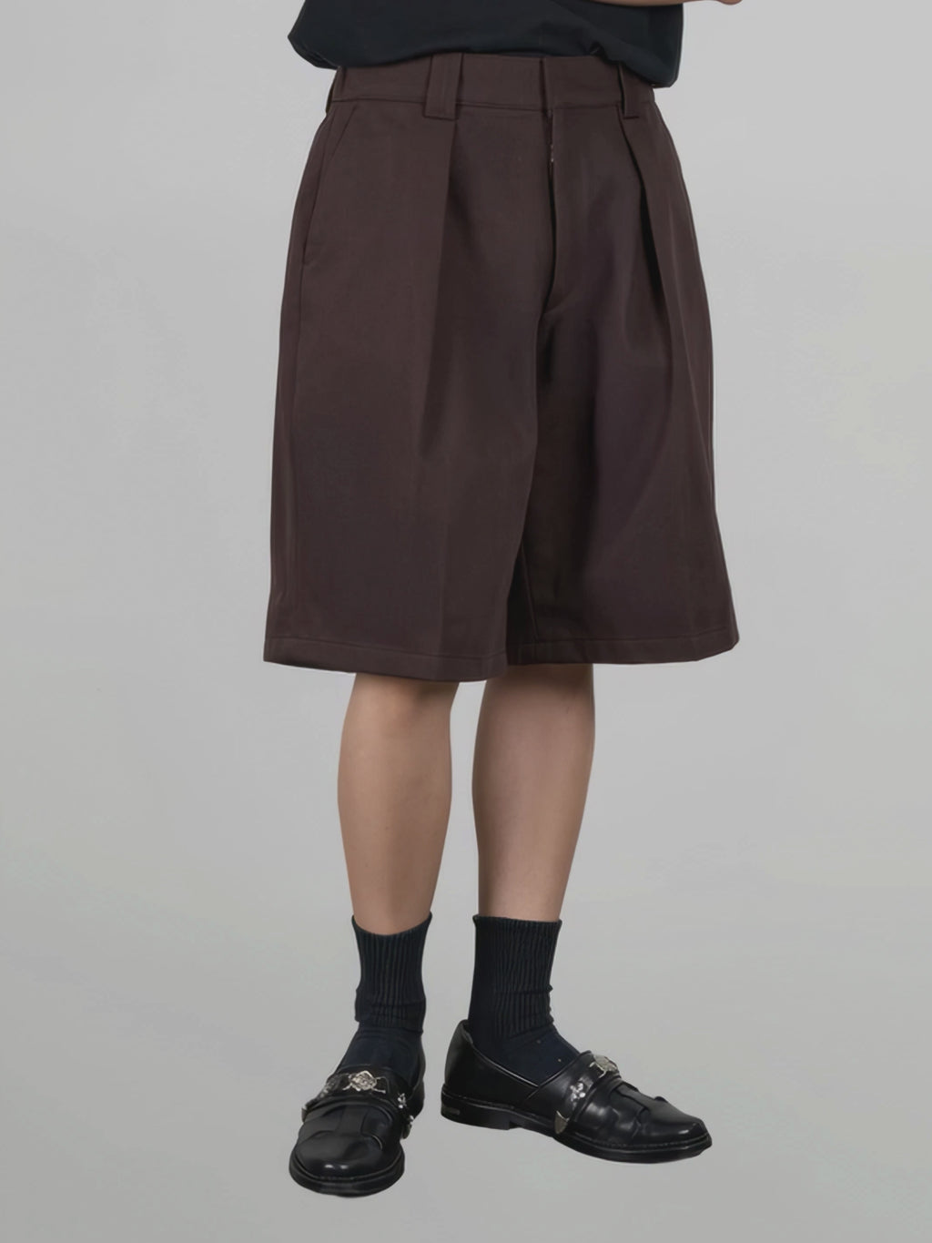 Pleated Wide Shorts