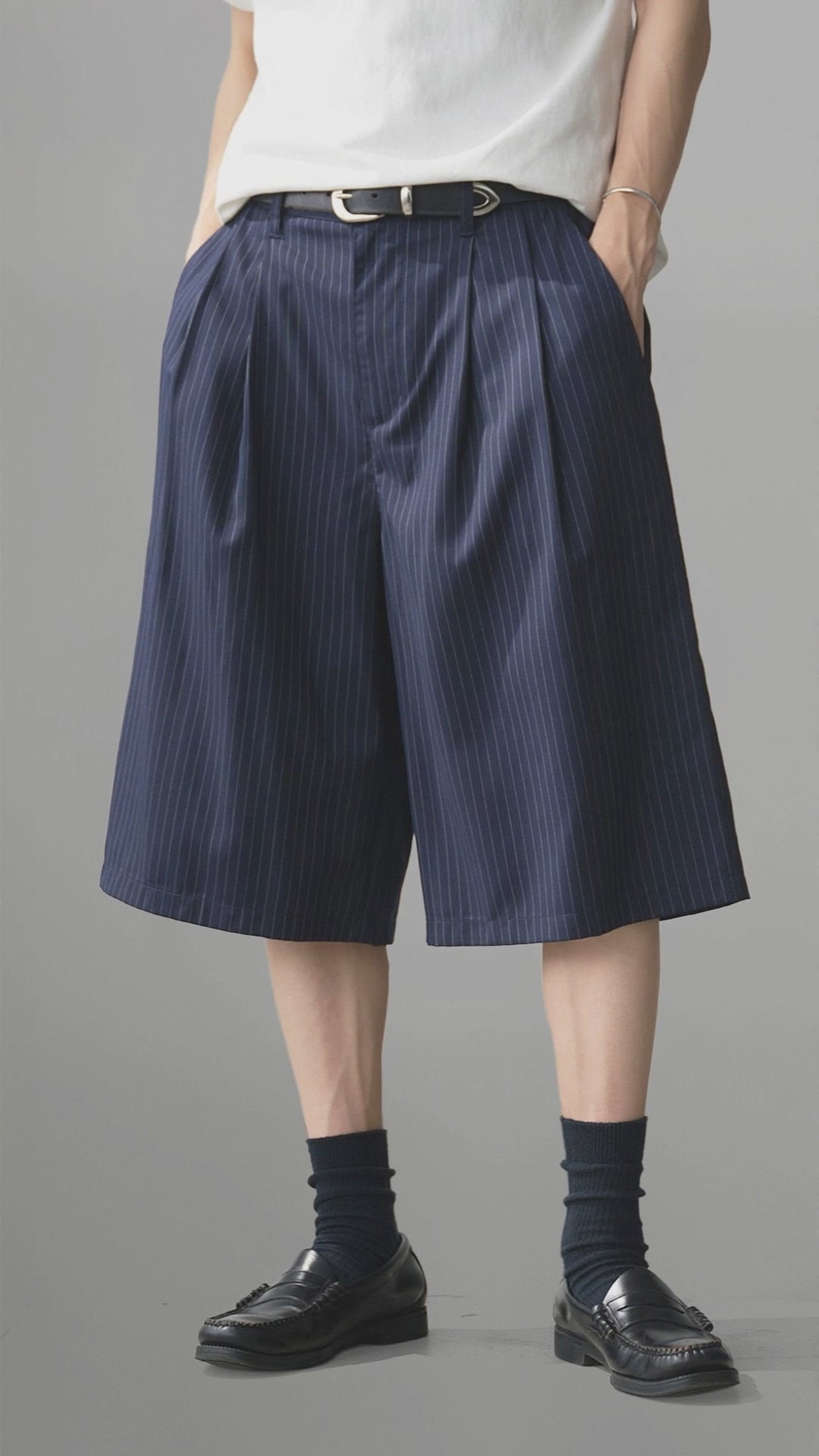 Striped Wide Shorts