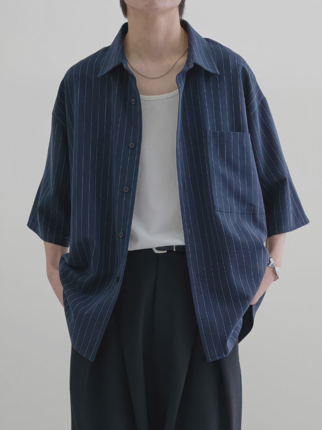 Loose-Fit Striped Shirt
