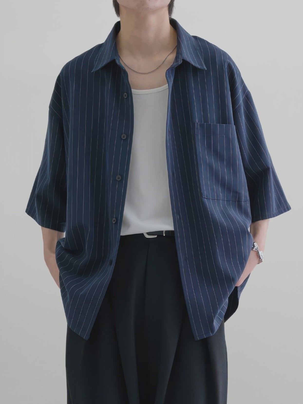 Loose-Fit Striped Shirt