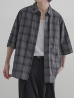 Loose-Fit Checked Shirt
