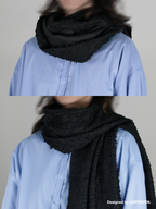 Scarf | UNPROVEN. Black front - cleanfit minimal - UNPROVEN