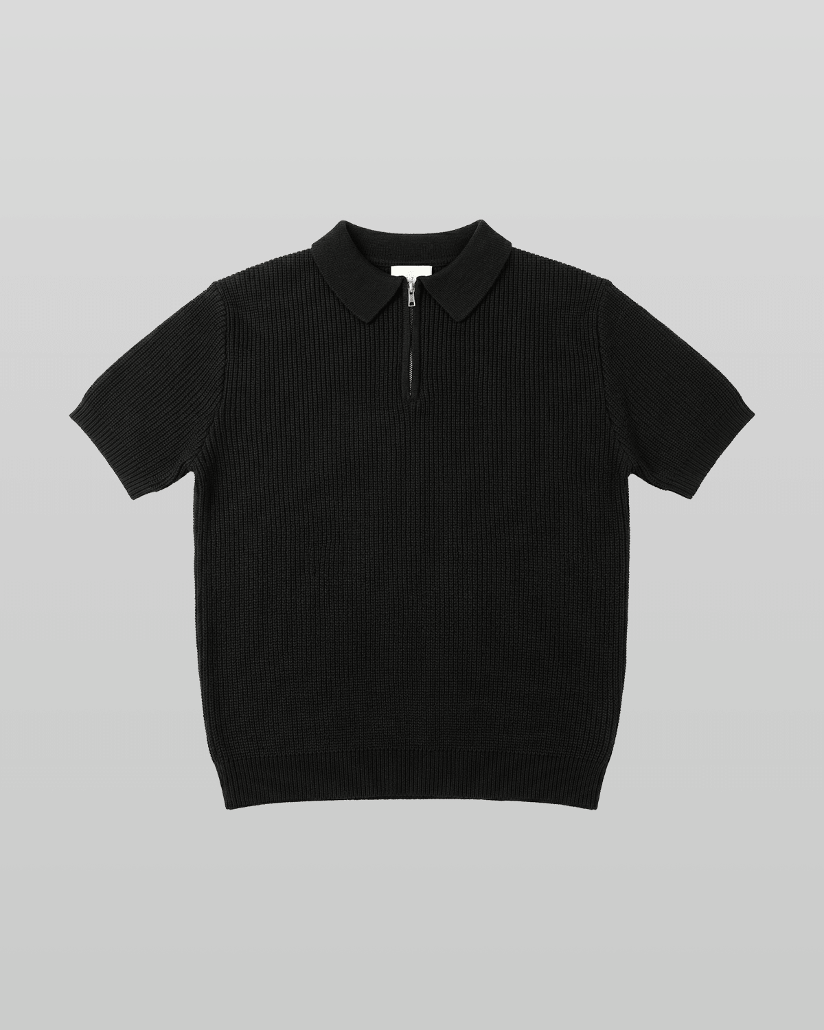 Quarter-Zip Collar Knit Top